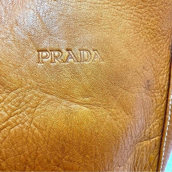 PRADA Leather Ring Handle Bucket Bag - Picture 4 of 5